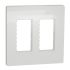 Schneider Electric White 2 Gang Cover Plate Thermoplastic Mounting Frame