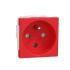 Schneider Electric, New Unica IP3X Red Flush Mount 2P+E Socket Socket, Rated At 16A, 250 V