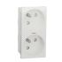 Schneider Electric, New Unica IP3X White Flush Mount 2P+E Socket Socket, Rated At 16A, 250 V