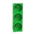 Schneider Electric, New Unica IP3X Green Flush Mount 2P+E Socket Socket, Rated At 16A, 250 V