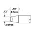 OK International STTC-813 3 mm Chisel Soldering Iron Tip for use with Metcal MX-500, MX-5200 and MX-5200 series