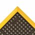 Notrax 抗疲劳地垫, 黑色/黄色天然橡胶制, 163cm x 102cm x 18.4mm
