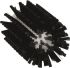 Vikan Medium Bristle Black Scrub Brush, 24mm bristle length, Polyester, Polypropylene, Stainless Steel bristle material