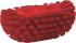 Vikan Medium Bristle Red Scrub Brush, 40mm bristle length, Polyester, Polypropylene, Stainless Steel bristle material