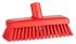 Vikan Broom, Red With Polyester, Polypropylene, Stainless Steel Bristles for  for General Purpose