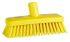 Vikan Broom, Yellow With Polyester, Polypropylene, Stainless Steel Bristles for  for General Purpose