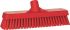 Vikan Broom, Red With Polyester, Polypropylene, Stainless Steel Bristles for Multipurpose Cleaning
