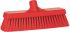 Vikan Broom, Red With Polyester, Polypropylene, Stainless Steel Bristles for  for General Purpose