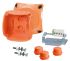 HENSEL FK Series Orange Polycarbonate Terminal Box, IP55, IP66, 5 Terminals, 70 x 104 x 104mm