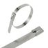 RS PRO Cable Tie, Ball Lock, 100mm x 4.6 mm, Metallic 316 Stainless Steel