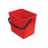 6L Polypropylene Red Bucket With Handle