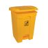 Robert Scott 45L Polypropylene Pedal Bin 45L Yellow Pedal Polypropylene Waste Bin