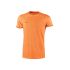 T-shirt, Pomarańczowy fluorescencyjny, Bawełna 100%, 4XL, Krótki