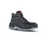 U Group White68 & Black Unisex Black Composite Toe Capped Safety Shoes, UK 2, EU 35