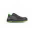 U Group Red Industry Green Unisex Black, Green Composite Toe Capped Safety Shoes, UK 3, EU 36