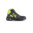 U Group Red Over Unisex Black, Yellow Composite Toe Capped Safety Shoes, UK 6, EU 39