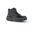 U Group Rock & Roll Unisex Black Composite Toe Capped Ankle Safety Boots, UK 2, EU 35
