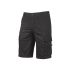 Pantalones cortos de trabajo Unisex U Group de 3 % Spandex, 97 % algodón de color Negro