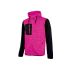 U Group Enjoy Unisex Sweatshirt, 100 % Polyester Schwarz/Pink, Größe L