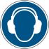 Brady Gebotszeichen mit Piktogramm: Gehörschutz tragen, Laminierter Polyester B-7541, H 200 mm