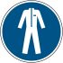 Brady Gebotszeichen mit Piktogramm: Schutzkleidung tragen, Laminierter Polyester B-7541, H 200 mm