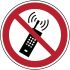 Señal de prohibición con pictograma: Prohibido el Uso de Teléfonos Móviles, autoadhesivo