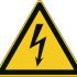 Señal de advertencia con pictograma: Peligro eléctrico "None", autoadhesivo x 13 mm