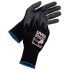 Uvex Phynomic airLite A ESD Black Carbon, Elastane, Polyamide Breathable Work Gloves, Size 6, Aqua Polymer Coating