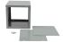 Hammond 1415 Series Grey Steel Enclosure, Flanged, Grey Lid, 152 x 152 x 152mm