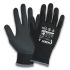 Lebon Protection FLEXITOUCH Black Elastane, Polyamide Abrasion Resistant Work Gloves, Size 8, Medium, Bi-Polymer Coating