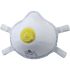 Delta Plus M1300V Series Disposable Respirator for General Purpose Protection, FFP3 NR, Valved, Moulded, 10Each per