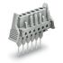 Wago 232 Series Straight Rail Mount Socket Strip, 5-Contact, 1-Row, 5mm Pitch, Pin Termination