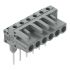 Wago 232 Series Angled Rail Mount PCB Connector, 6-Contact, 1-Row, 5mm Pitch, Plug-In Termination