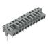 Wago 232 Series Angled Rail Mount PCB Connector, 12-Contact, 1-Row, 5mm Pitch, Solder Termination