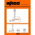 Étiquette pré-imprimée Wago Orange/blanc, 100EA par paquet