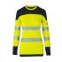 Maglietta alta visibilità Colore giallo a maniche lunghe ProGARM 5487, 8 per donna