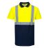 Portwest S479 Yellow/Navy Unisex Hi Vis Polo Shirt, L