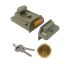 YALE 弹簧锁, 死锁闩锁, 2把钥匙, 金属深灰色表面, B-81-DMG-PB-60