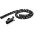 StarTech.com Expandable Polyethylene Black Cable Sleeve, 1.8in Diameter, 4.9ft Length, CMSC Series