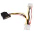 StarTech.com Male SATA Power to Female LP4  Cable, 6in