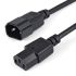 Cable de alimentación StarTech.com de 1m, con. A IEC C13, hembra, con. B IEC C14, macho