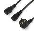 StarTech.com Right Angle CEE 7/7 Plug to Straight IEC C13 Socket Power Cord, 2m
