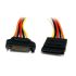 StarTech.com Male SATA Power to Female SATA Power  Cable, 12in