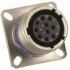 Amphenol Limited, D38999 Threaded Entry 2 Way Panel Mount MIL Spec Circular Connector Plug, Pin Contacts,Shell Size