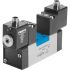 Festo 5/3-Way, Pressurised Pneumatic Solenoid/Pilot-Operated Control Valve - Electrical G 1/4 MDH Series 24V dc