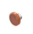 Indicator Lens Flat Style, Orange, 19.7mm diameter