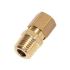 Legris Brass Pipe Fitting, Straight Push Fit Compression Olive, Male NPT 1/8in 1/8in 6mm