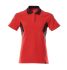 18393-961 Red/Black 40% Polyester, 60% Cotton Polo Shirt, UK- XS