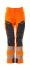 Mascot Workwear 19078-511 Orange/Navy Lightweight, Water Repellent Hi Vis Trousers, 78cm Waist Size