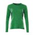 Mascot Workwear Green 45% Polyester, 55% Coolmax Pro Long Sleeve T-Shirt, UK- 4XL